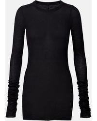 Rick Owens - Ribbed-Knit Jersey Top - Lyst