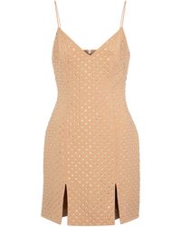 david koma embellished crepe mini dress