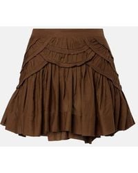 Isabel Marant - Minifalda Ceola En Mezcla De Algodon Con Volantes - Lyst