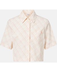 Burberry - Camicia Cropped Check - Lyst