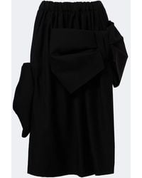 Noir Kei Ninomiya - Bow-Detail Wool And Mohair Midi Skirt - Lyst