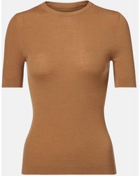 KHAITE - Celina Ribbed-Knit Wool-Blend Top - Lyst