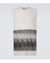 Rick Owens - Jumbo Printed Cotton Jersey Tank Top - Lyst