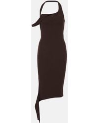 Courreges - Undressed Ribbed-Knit Midi Dress - Lyst