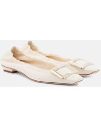 Roger Vivier - Belle Vivier Leather Ballet Flats - Lyst