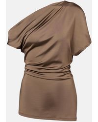 TOVE - Edel Ruched Draped Jersey Top - Lyst