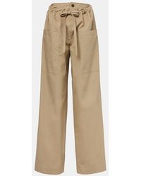 Tod's - Cotton Poplin Wide-Leg Pants - Lyst