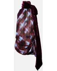 Dries Van Noten - Checked Scarf-Detail Halterneck Top - Lyst