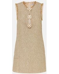 Self-Portrait - Verziertes Minikleid Aus Boucle - Lyst