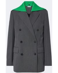 Loewe - Paneled Double-Breasted Wool Blazer - Lyst