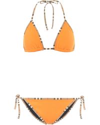 Burberry Vintage Check Triangle Bikini - Orange