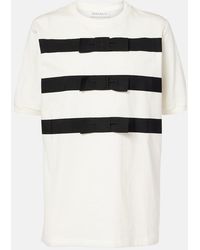 Nina Ricci - Bow-Detail Cotton Jersey T-Shirt - Lyst