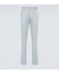 Etro - Embroidered Paisley Cotton Jacquard Chinos - Lyst
