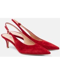 Gianvito Rossi - Escarpins Slingback Robbie En Daim - Lyst