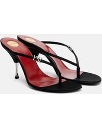Saint Laurent - Jerry Crepe Satin Thong Sandals - Lyst