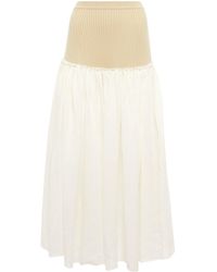 Save 48% Chloé Linen Long Skirt in White Womens Clothing Skirts Maxi skirts 