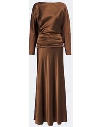 STAUD - Freda Silk-Blend Satin Cocktail Dress - Lyst