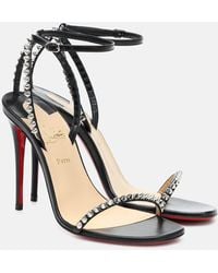 Christian Louboutin - Sandalias So Me De Piel Adornadas - Lyst