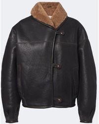 Isabel Marant - Charina Shearling-Trimmed Leather Jacket - Lyst