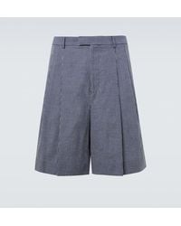 Givenchy - Checked Cotton Bermuda Shorts - Lyst