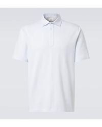 Brunello Cucinelli - Polo En Pique De Algodon Y Lino - Lyst