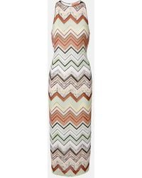 Missoni - Zigzag Knitted Midi Dress - Lyst