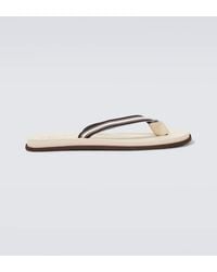 Brunello Cucinelli - Sandalen Mit Leder - Lyst
