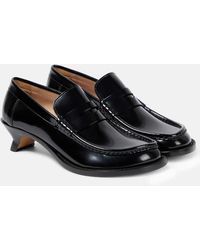 Loewe - Campo Leather Loafer Pumps - Lyst