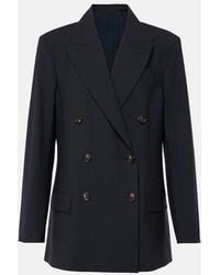 Brunello Cucinelli - Double-Breasted Wool-Blend Blazer - Lyst