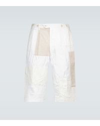 Junya Watanabe Straight-fit Patchwork Shorts - White