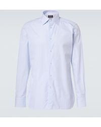 ZEGNA - Striped Cotton Oxford Shirt - Lyst