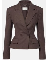 Magda Butrym - Peplum Linen Blazer - Lyst