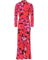 RIXO London Maxikleid Dani aus Seide - Pink