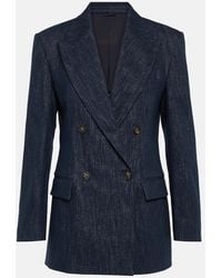 Brunello Cucinelli - Metallic Cotton-Blend Blazer - Lyst