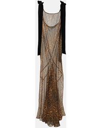 Nina Ricci - Bedruckte Robe aus Seide - Lyst