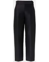 KHAITE - Cam Wool And Silk Faille Straight Pants - Lyst