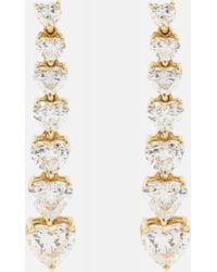 SHAY - 7 Heart 18kt Gold Drop Earrings With Diamonds - Lyst