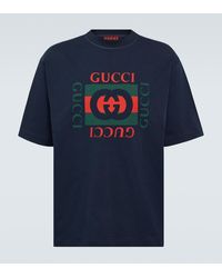 Gucci - Cotton Jersey T-Shirt With Print - Lyst