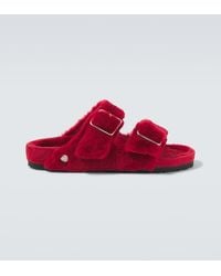 Birkenstock - Arizona 1774 Shearling-Lined Suede Sandals - Lyst