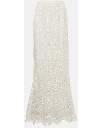 Norma Kamali - Jupe Longue Obie En Dentelle A A Fleurs - Lyst