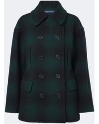 Polo Ralph Lauren - Plaid Wool-Blend Peacoat - Lyst