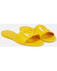 Dolce & Gabbana - Slide in pelle di vitello e logo DG - Lyst