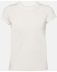 Rick Owens - T-shirt cropped in jersey di cotone - Lyst