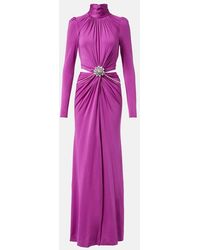 Rabanne - Cutout Crystal-Embellished Jersey Gown - Lyst