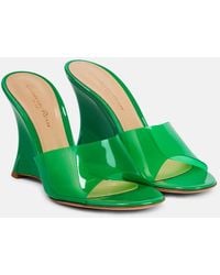 Gianvito Rossi - Vernice Pvc Wedge Mules - Lyst
