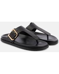 Tod's - Leather Thong Sandals - Lyst