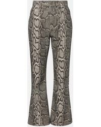 Gabriela Hearst - Ezra Snake-Effect High-Rise Bootcut Jeans - Lyst