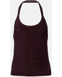 Stouls - Cherry Halterneck Suede Top - Lyst