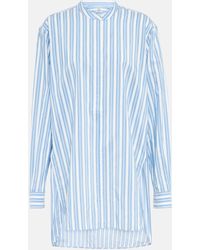 Totême - Striped Cotton And Silk Shirt - Lyst