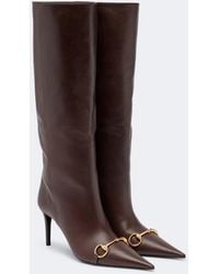 Gucci - Donna Horsebit Leather Knee-High Boots - Lyst